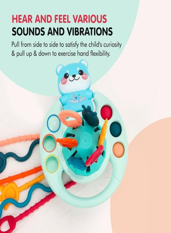 Dangfly Pull String Toy for Babies Teething Strings Sensory Montessori Toys Baby Girl,Travel Toy for 6+Months Boy Food Grade Silicone Fine Motor Skills Toy for Toddlers (Kitten) - Image 5